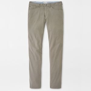Peter Millar Men's Signature Sateen Five Pocket Pant - Size 35 - Gale Grey - NEW